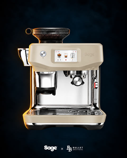 Sage Barista Touch Impress SES882ALM Migdałowy Nugat – widok z przodu
