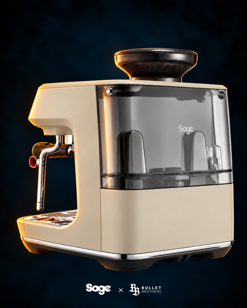 Sage Barista Touch Impress SES882ALM Migdałowy Nugat – widok z tyłu