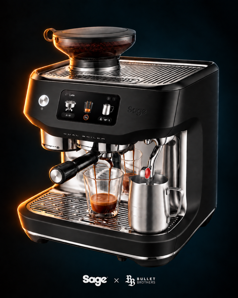 Sage the Oracle Dual Boiler SES995BTR czarny mat – ujęcie techniczne, Sage x Bullet Brothers