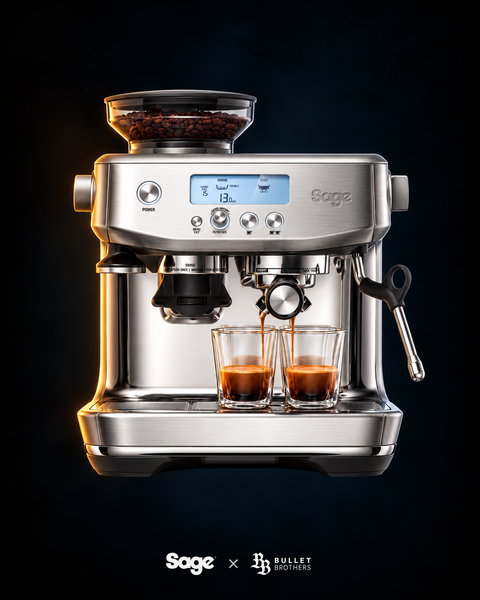 Sage the Barista Pro SES878BSS Stal Szczotkowana – ekstrakcja espresso, Sage x Bullet Brothers