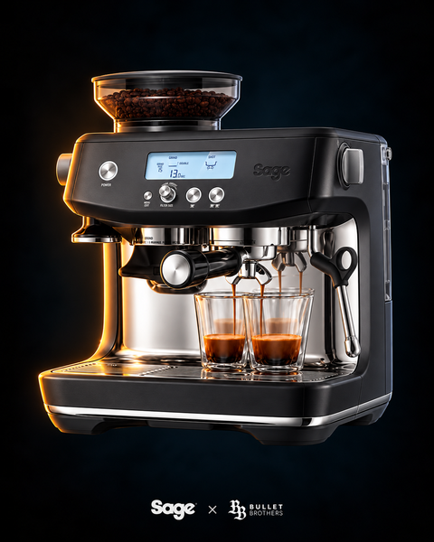 Sage the Barista Pro SES878BTR Czarna Trufla – ekstrakcja espresso, Sage x Bullet Brothers