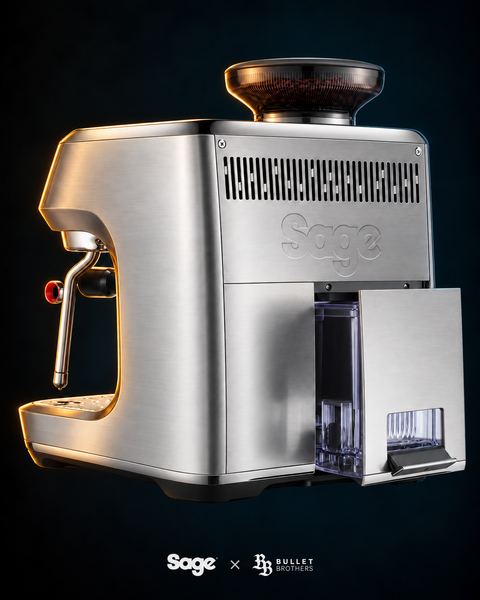 Sage the Oracle Dual Boiler SES995BSS stal szczotkowana – widok z tyłu, Sage x Bullet Brothers
