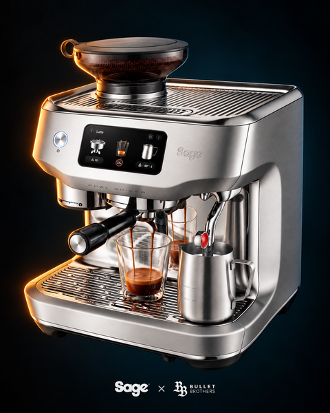 Sage the Oracle Dual Boiler SES995BSS stal szczotkowana – ujęcie techniczne, Sage x Bullet Brothers
